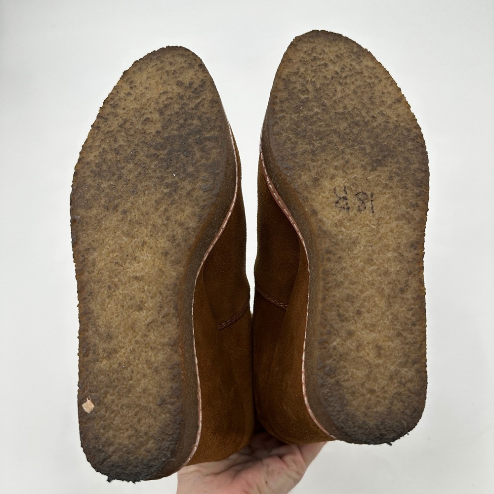 Steve Madden Brown‎ Suede Wedge Morris Booties Ankle Boots Platform Streetwear - Picture 9 of 10